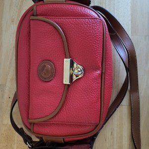 Red vintage leather Dooney's & Bourke crossbody purse
